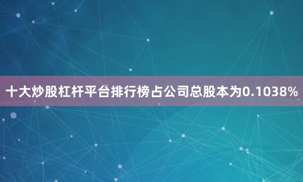 十大炒股杠杆平台排行榜占公司总股本为0.1038%